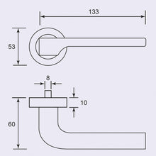 Load image into Gallery viewer, DUFIX Stainless Steel Designer Lever Handle On Rose SUS 304 DX 131
