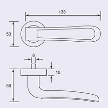 Load image into Gallery viewer, DUFIX Stainless Steel Designer Lever Handle On Rose SUS 304 DX 132
