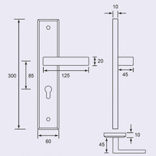 Muatkan imej ke dalam penonton Galeri, DUFIX DX Series Stainless Steel Lever Handle On Plate SUS 304 DX 211
