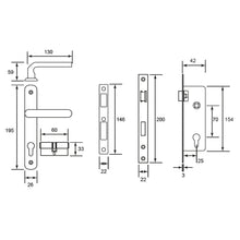 Load image into Gallery viewer, DUFIX Stainless Steel Narrow Mortise Lock DX2570
