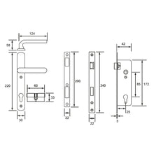 Load image into Gallery viewer, DUFIX Stainless Steel Narrow Mortise Lock DX2585
