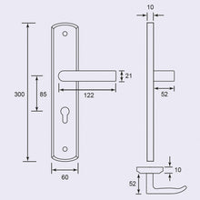Muatkan imej ke dalam penonton Galeri, DUFIX DX Series Stainless Steel Lever Handle On Plate SUS 304 DX 312
