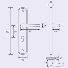 Muatkan imej ke dalam penonton Galeri, DUFIX DX Series Stainless Steel Lever Handle On Plate SUS 304 DX 413
