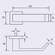 Muatkan imej ke dalam penonton Galeri, DUFIX Stainless Steel Semi Solid Designer Lever Handle On Square Rose SUS 304 DX 823

