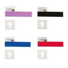 Muatkan imej ke dalam penonton Galeri, DUFIX Stainless Steel Semi Solid Designer Lever Handle On Square Rose SUS 304 DX 824
