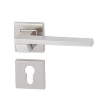 Load image into Gallery viewer, DUFIX Stainless Steel Semi Solid Designer Lever Handle On Square Rose SUS 304 DX 825
