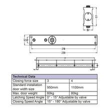 Load image into Gallery viewer, DUFIX Slide Arm Concealed Door Closer DXDC353 354

