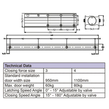 Muatkan imej ke dalam penonton Galeri, DUFIX Slide Arm Door Close r with Hold Open DXDC383 384
