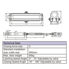 将图片加载到图库查看器，DUFIX Standard Door Closer DXDC72N
