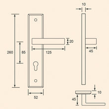 Load image into Gallery viewer, DUFIX DXS Series Stainless Steel Lever Handle On Plate SUS 304 DXS 211
