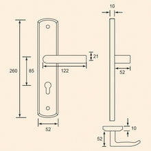 Load image into Gallery viewer, DUFIX DXS Series Stainless Steel Lever Handle On Plate SUS 304 DXS 312
