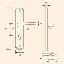 Muatkan imej ke dalam penonton Galeri, DUFIX DXS Series Stainless Steel Lever Handle On Plate SUS 304 DXS 413
