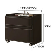 Load image into Gallery viewer, Hilario Soft Padding Leather Bedside Table With Wheels
