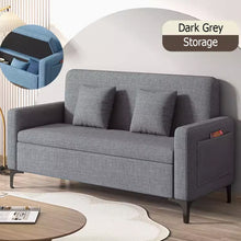 将图片加载到图库查看器，Marino Storage Fabric Sofa with Side Pocket and Pillow

