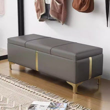 Load image into Gallery viewer, Poppy Gold Lining Storage Bench
