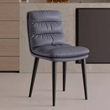 将图片加载到图库查看器，Macy PU Leather Cushion Modern Dining Chair
