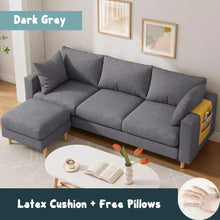 Muatkan imej ke dalam penonton Galeri, Joyce Pet Friendly Fabric Latex Seat Sofa With Pillows
