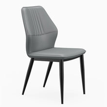 将图片加载到图库查看器，Fields Line Back Rest PU Leather Dining Chair
