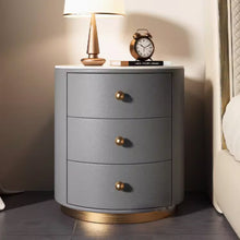 将图片加载到图库查看器，Tamsin 3 Drawers Rounded Bedside Table
