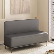 Muatkan imej ke dalam penonton Galeri, Murphy Back Rest Dual Tone PU Leather Storage Bench
