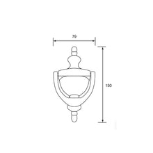 Muatkan imej ke dalam penonton Galeri, ES'TECH Brass Door Knocker DK6603 DK7603 DK8603
