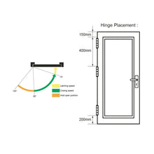 Muatkan imej ke dalam penonton Galeri, E-SWING Aluminium Hydraulic Hinge ESHH464FT3B
