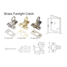 Muatkan imej ke dalam penonton Galeri, ES'TECH Brass Fanlight Catch FC4931
