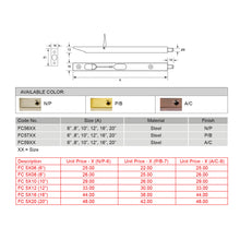 Muatkan imej ke dalam penonton Galeri, ES'TECH Steel Cassette Flush Bolt FC5X

