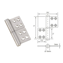 Load image into Gallery viewer, E-SWING Stainless Steel Flag Hinges FH2533 FH3044 FH3055

