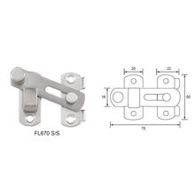 将图片加载到图库查看器，DUFIX Stainless Steel Fastening Latch FL 650 670 690
