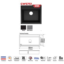 Load image into Gallery viewer, CAVARRO Granite Workstation Sink GW Series
