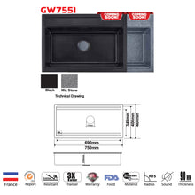 Load image into Gallery viewer, CAVARRO Granite Workstation Sink GW Series
