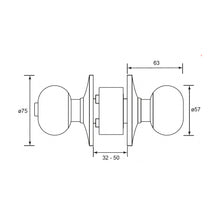 将图片加载到图库查看器，LOCGUARD Cylindrical Knobset GY200 Series
