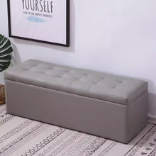 将图片加载到图库查看器，Catrin PU Leather Storage Bench Shoe Seat
