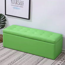 将图片加载到图库查看器，Catrin PU Leather Storage Bench Shoe Seat
