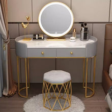 将图片加载到图库查看器，Haney Celebrity Round Edge Dressing Table Set 0.8m to 1.2m
