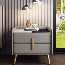 Load image into Gallery viewer, Louie Slate Top Modern Bedside Table
