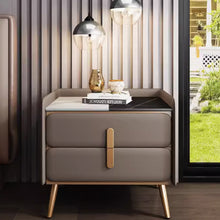 Load image into Gallery viewer, Louie Slate Top Modern Bedside Table
