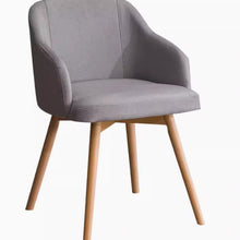 将图片加载到图库查看器，Ballard Wood Leg PU Leather Fabric Dining Chair
