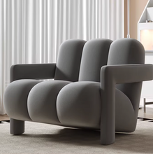 Load image into Gallery viewer, Meleas Flannel PU Leather Leisure Arm Chair Sofa
