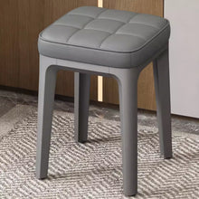 将图片加载到图库查看器，Ellena PU Leather Cushion Stackable Stool
