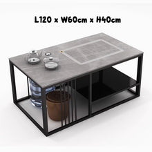 Muatkan imej ke dalam penonton Galeri, Cain Leather Sofa Coffee Table Office Lounge Furniture
