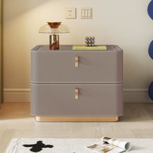 Load image into Gallery viewer, Nolan Saddle Leather Modern Wood Nightstand

