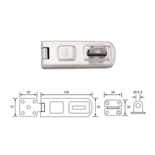Load image into Gallery viewer, DUFIX Stainless Steel Hasp &amp; Stapler HS35100 HS55210
