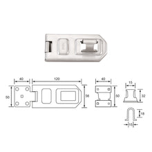 Load image into Gallery viewer, DUFIX Stainless Steel Hasp &amp; Stapler HS35100 HS55210
