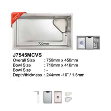 Load image into Gallery viewer, LEVANZO Japan Style Minicomb Silver Kitchen Sink
