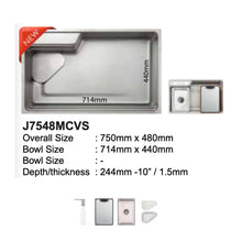 Load image into Gallery viewer, LEVANZO Japan Style Minicomb Silver Kitchen Sink
