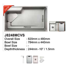 Load image into Gallery viewer, LEVANZO Japan Style Minicomb Silver Kitchen Sink
