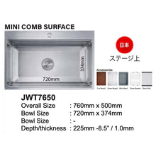 将图片加载到图库查看器，LEVANZO One Piece Process Mini Honeycomb Sink 48 Series
