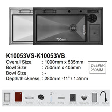 Load image into Gallery viewer, LEVANZO Workstation Volcano Texture Korean Sink
